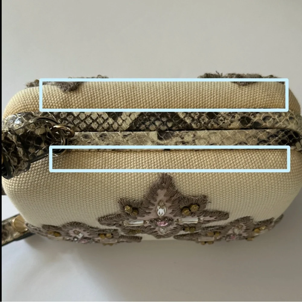 Tory Burch Jardin Canvas Minaudiere Clutch
